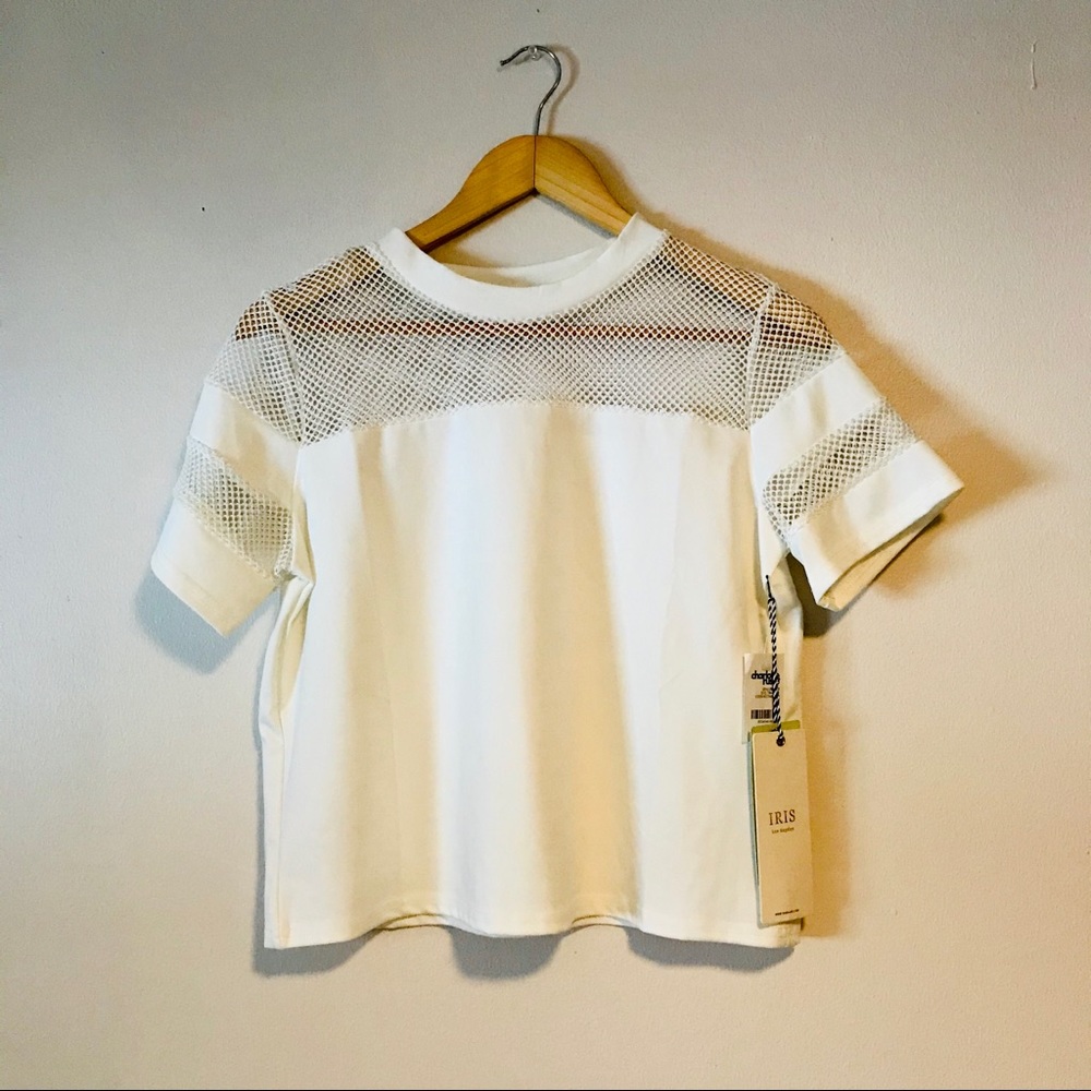 White mesh Top